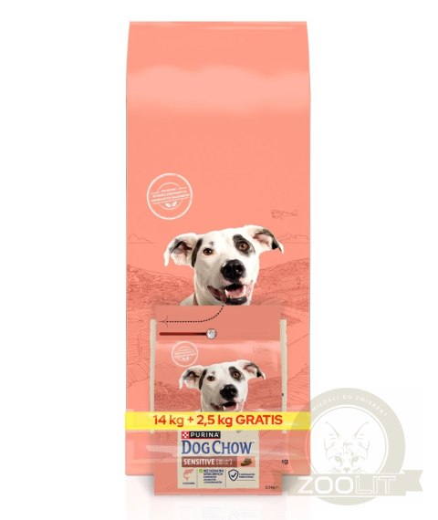 PURINA Dog Chow Adult Sensitive Salmon 16,5kg (14kg + 2,5kg GRATIS)