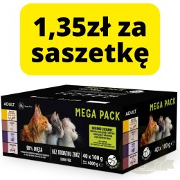 Pet Republic Mega Pack Karma Mokra Dla Kota 40x100g - Mix Smaków