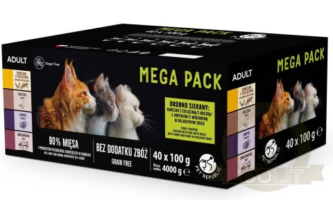Pet Republic Mega Pack Karma Mokra Dla Kota 40x100g - Mix Smaków