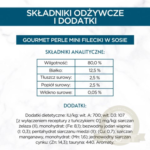 Purina Gourmet Perle Mini Fileciki W Sosie Karma Dla Kota 60x85g