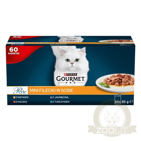 Purina Gourmet Perle Mini Fileciki W Sosie Karma Dla Kota 60x85g