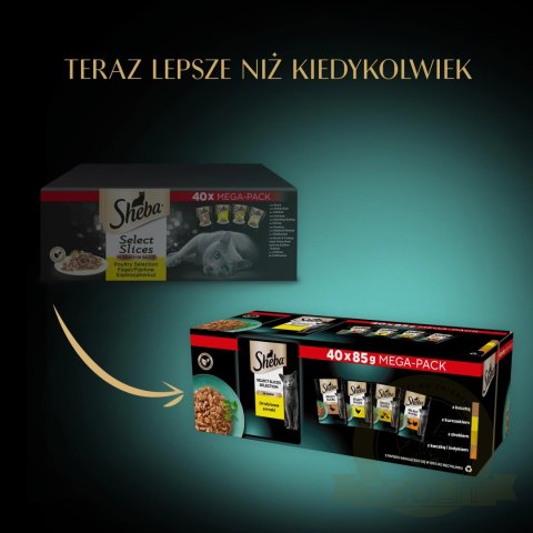 SHEBA® Selection Select Slices Drobiowe Smaki 40x85g