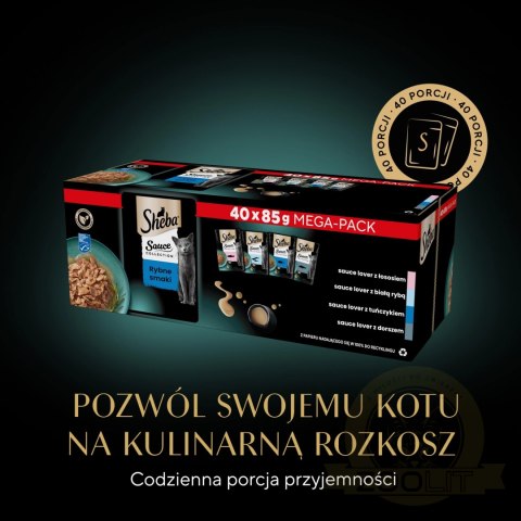 Sheba Sauce Collection Karma Dla Kota Rybne Smaki 40x85g