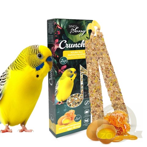 Sing&Song Cruncher Dla Papużki Falistej Jajeczno-Miodowy 85g 2w1