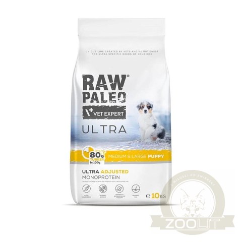 VetExpert Raw Paleo Ultra Turkey Puppy Medium/Large 10kg