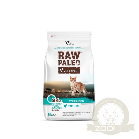 Vetexpert Raw Paleo Sterilised Cat 6kg