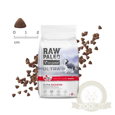 Vetexpert Raw Paleo Ultra Karma Dla Szczeniąt Medium/Large Wołowina 2kg