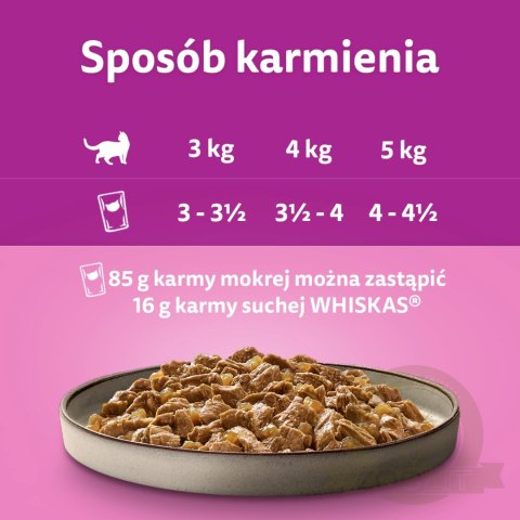 Whiskas Adult Saszetki 40 x 85g Drobiowe Frykasy Mokra Karma