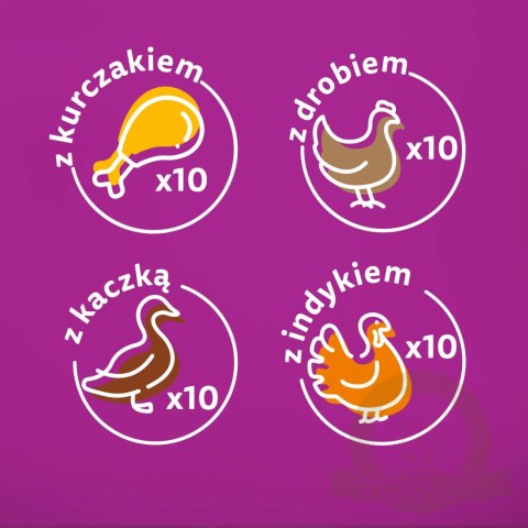 Whiskas Adult Saszetki 40 x 85g Drobiowe Frykasy Mokra Karma