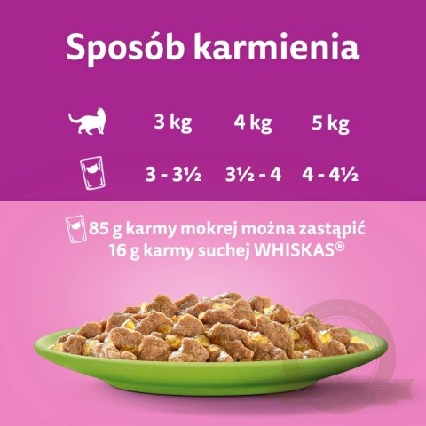 Whiskas Adult Saszetki 40 x 85g Mix Smaków - Mokra Karma Dla Kota