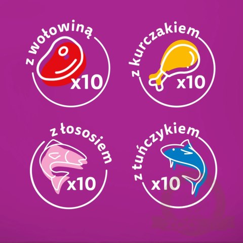 Whiskas Adult Saszetki 40 x 85g Mix Smaków - Mokra Karma Dla Kota