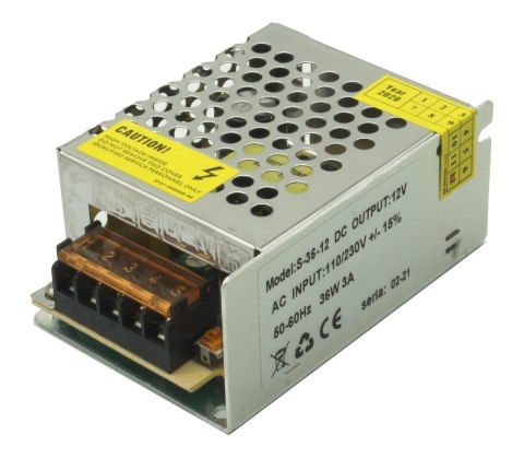 Komp. zasilania 12VDC IP20 3A 36W