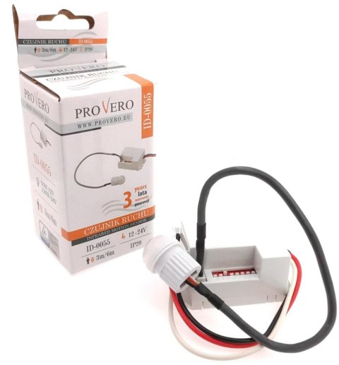 Czujnik ruchu PIR z czujką mini 12V