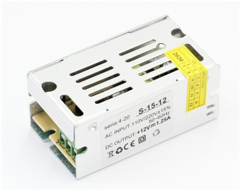 Komp. zasilania 12VDC IP20 1,25A 15W