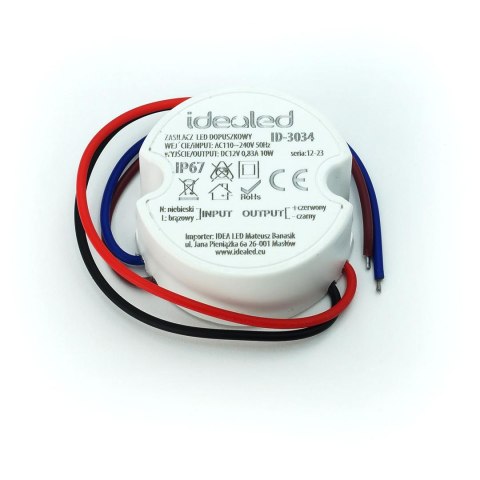 Komp. zasilania do puszki 0,83A 10Wwodoodporny 12V DC