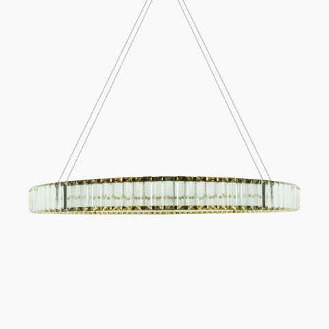 Lampa wisząca LED AURORA złoty+kryształki 32W 3000K