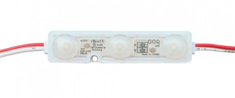Moduł ECO 3XLED 2835 0,72W 6500K SOCZEWKA