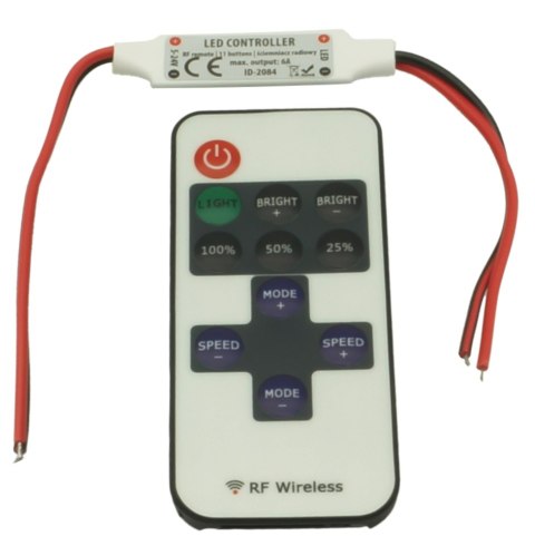 Ściemniacz LED RF 72W mini - kable