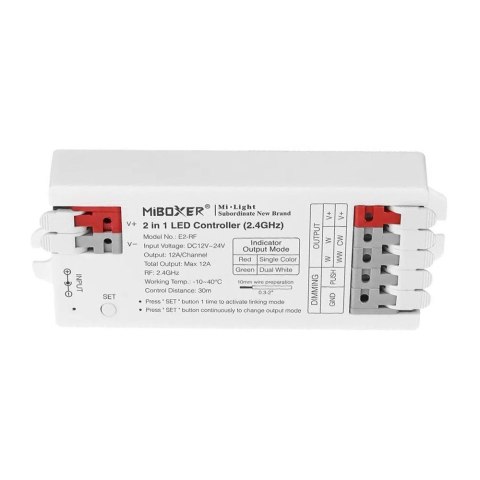 Sterownik E2-RF 2,4G 12A 2in1 MONO/CCT szybki montaż