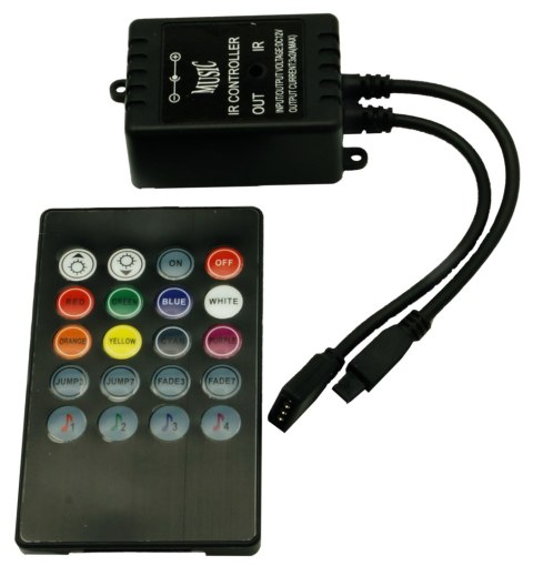 Sterownik IR RGB 20 przycisków 72Wmuzyczny