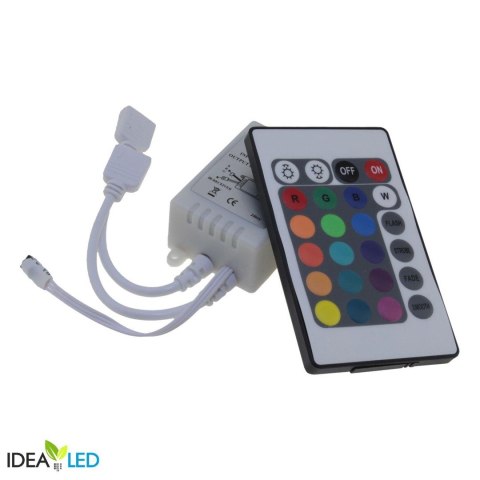 Sterownik IR RGB 24 przyciski 144W na 2 wtyki