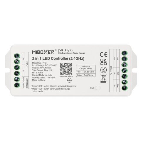 Sterownik PR2 RF 2.4G 20A 2in1 MONO/CCT
