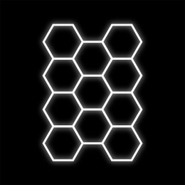 Zestaw biały Lamp HEXAGON 11 LED 6500K