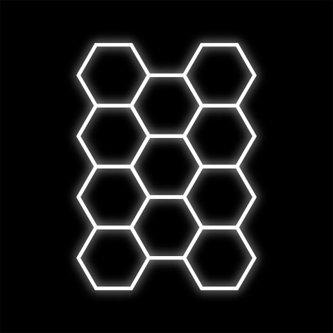 Zestaw biały Lamp HEXAGON 11 LED 6500K