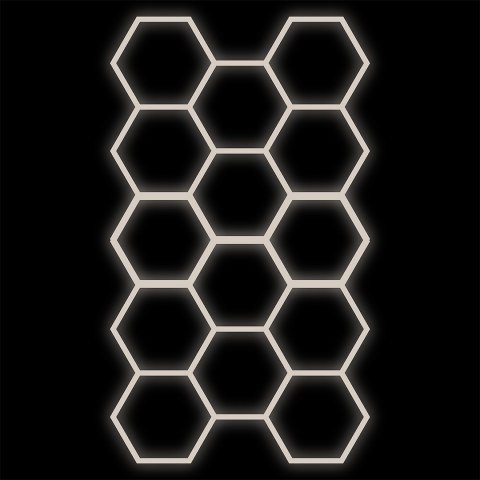 Zestaw biały Lamp HEXAGON 14 LED 4000K