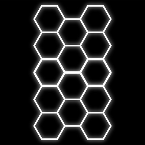 Zestaw biały Lamp HEXAGON 14 LED 6500K