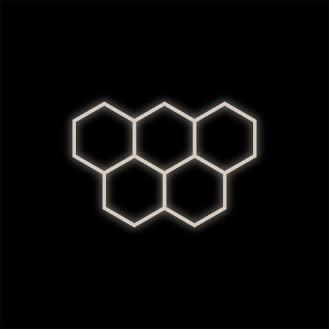 Zestaw biały Lamp HEXAGON 5 LED 4000K