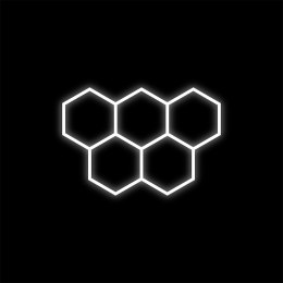Zestaw biały Lamp HEXAGON 5 LED 6500K