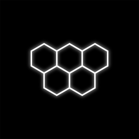 Zestaw biały Lamp HEXAGON 5 LED 6500K
