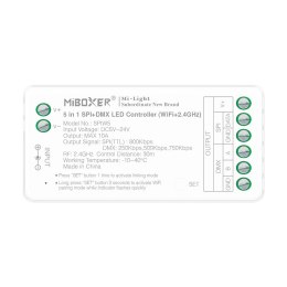 Sterownik cyfrowy SPI+DMX WI-FI+2.4G SPIW5 10A 5w1
