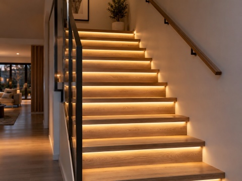 TAŚMA LED COB 24V MOC 4,9W/M 480LED/M 420LM/M BARWA CIEPŁA 3000K ROLKA 5M