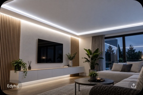 TAŚMA LED COB 50M 48V 8W/M 480 LED/M BARWA ZIMNA 6000K IP20 8MM 880LM/M 50M