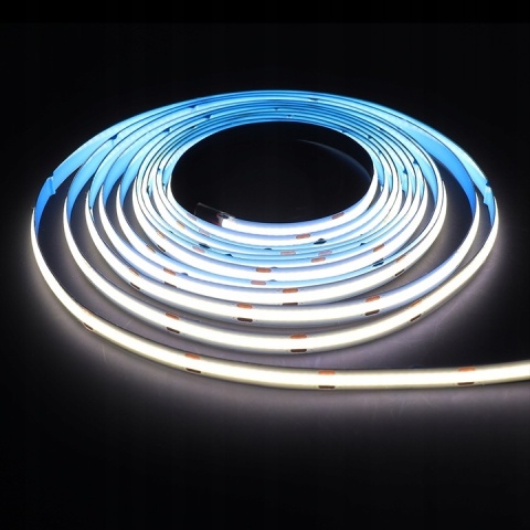 TAŚMA LED COB ROLKA 30M 24V 12W/M 528 LED/M 8MM BARWA ZIMNA 6500K UNLIMITED
