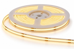 TAŚMA LED COB SLIM 12V 12W/M 400 LED/M 3000K CIEPŁA IP20 5MM 950LM/M 10M