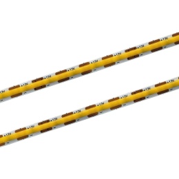 TAŚMA LED COB SLIM 12V 12W/M 400 LED/M 3000K CIEPŁA IP20 5MM 950LM/M 10M
