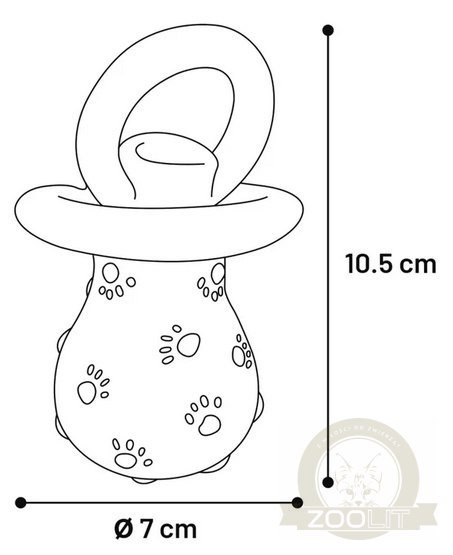 Flamingo Lateksowy Smoczek 10,5cm [517911]