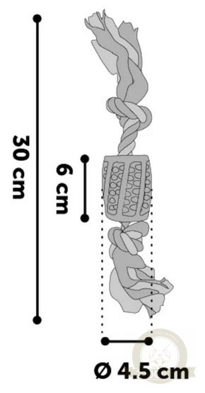 Flamingo Lindo TPR rurka i sznur niebieski 30cm [519496]