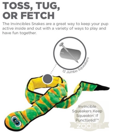 Outward Hound Invincibles Snake orange/green 12 piszczałek [32005]