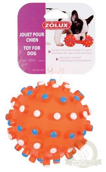 Zolux Zabawka winylowa piłka z wypustkami 10cm [480784]