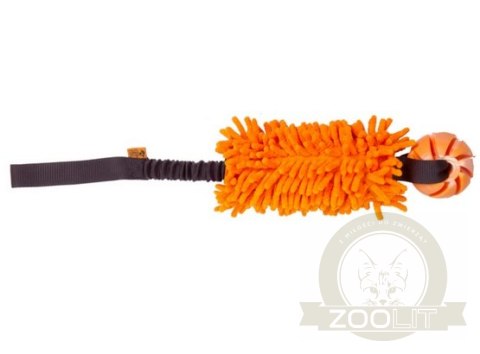 Dingo Zabawka dla psa - Szarpak Mop Bungee z piłką pomarańczowy