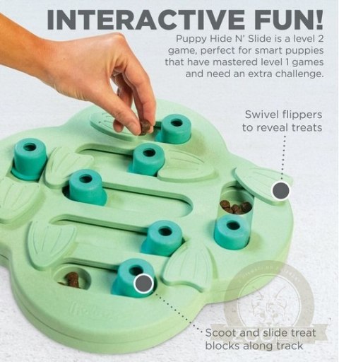 Nina Ottosson Puppy Hide 'N Slide Green - gra edukacyjna [69538]