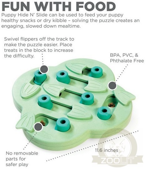 Nina Ottosson Puppy Hide 'N Slide Green - gra edukacyjna [69538]