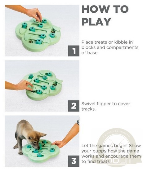 Nina Ottosson Puppy Hide 'N Slide Green - gra edukacyjna [69538]