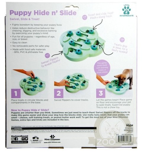 Nina Ottosson Puppy Hide 'N Slide Green - gra edukacyjna [69538]