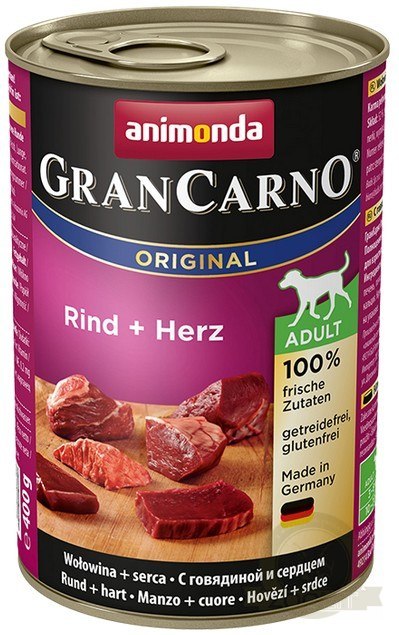 Animonda GranCarno Original Adult Herz Serca puszka 400g Animonda GranCarno Original Adult Herz Serca puszka 400g