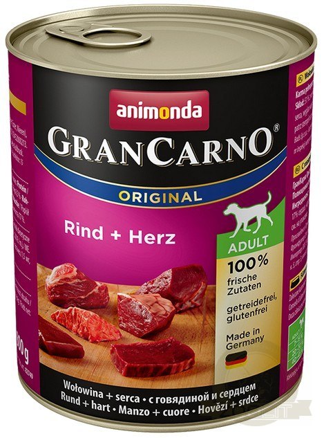 Animonda GranCarno Original Adult Herz Serca puszka 800g Animonda GranCarno Original Adult Herz Serca puszka 800g